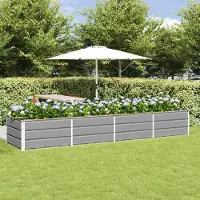 Prolenta Maison Exclusive - Bac à plantes gris clair 320 x 80 x 45 cm en acier