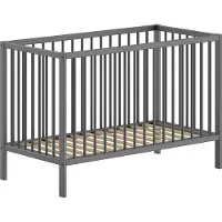 Furnlux Classic FURNLUX Baby Cot Dino Gris 60x120cm / Couleur principale : Gris / Dimensions : 66 x 125 x 85 cm