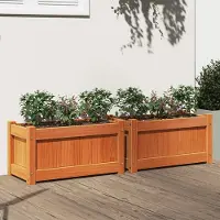 Prolenta Maison Exclusive - 2 bacs à plantes brun cire, bois massif de pin