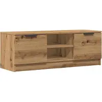 Syfax Meuble TV chêne artisanal 102x35x36,5 cm bois d'ingénierie
