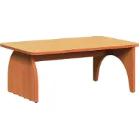 Syfax Table basse Brun cire 80 x 50 x 31 cm Bois massif en pin