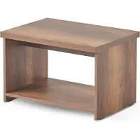 Xl Moebel Gmbh Table basse Marron Teinte unie Moderne Rectangulaire Forme Bureau Étagère