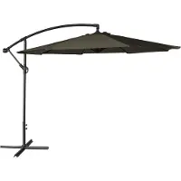 Happy Garden Parasol Déporté Oahu Rond 3m De Diamètre Gris
