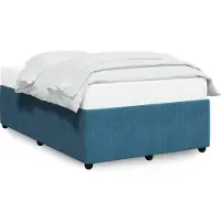 Prolenta Maison Exclusive - Cadre de lit bleu 120 x 200 cm, velours