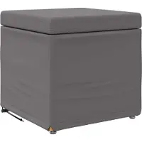 Syfax Tabouret Gris Cuir Synthétique et Bois Composite
