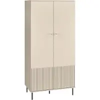 Furnlux Classic FURNLUX Armoire Sophie Beige 92cm / Couleur principale : Beige / Dimensions : 92 x 190 x 53 cm