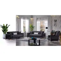 AEA Ensemble de canapés 3+3+1 sièges Canapés Tissu Fauteuils JVmoebel