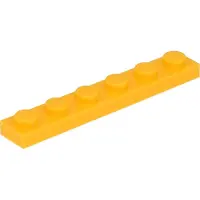 LEGO 1x6 Board 3666 - 50 pièces Light light orange
