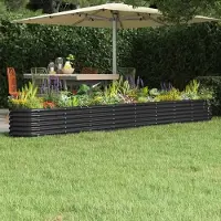 Prolenta Maison Exclusive - Lit surélevé de jardin Acier galvanisé Anthracite
