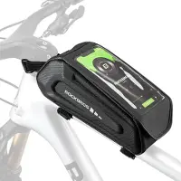 RockBros Sacoche de vélo Sacoche de cadre Hydrofuge Sacoche de téléphone portable pour smartphone jusqu'à 6,8 pouces, Noir