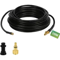 Jiubiaz Tuyau de nettoyage de tuyaux pour nettoyeur haute pression 180bar- Kit de nettoyage de tuyaux Tuyau avec adaptateur adapté pour Kärcher K2-K7 10m