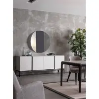 AEA Wohnzimmer Anrichte Spiegel Luxus Gruppe Garnitur Set 2tlg grau
