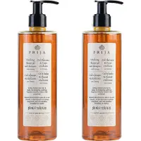 GFL PRIJA Shampooing douche au ginseng - 2x 380ml - Naturel, Vegan - Pour le corps & les cheveux