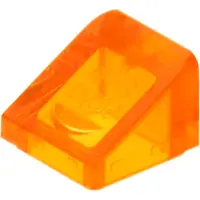 LEGO : 100x briques inclinées/slope en orange transparent