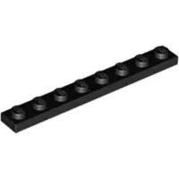 LEGO 1x8 plaque 3460 - 100 pièces noir