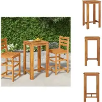 vidaXL Table de bar de jardin 60x60x105 cm Bois massif Acacia - Tables de jardin