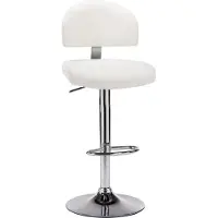 Prolenta Maison Exclusive - Tabouret de bar en similicuir blanc