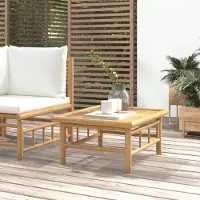 Prolenta Table de jardin exclusive, dimensions 65x55x30 cm, en bambou