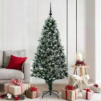 vidaXL Style élégant Sapin de Noël artificiel avec 300 LED avec support Vert 180 cm DE2338554