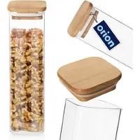 Orion Récipient en verre pour aliments secs Bocal de stockage Bocal de cuisine avec couvercle et joint 600 ml