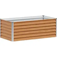 Syfax Jardinière surélevée 98 x 50 x 36 cm Acier galvanisé