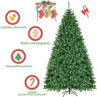 Northix Arbre de Noël artificiel sur pied en métal, 275 cm, avec 3594 pointes