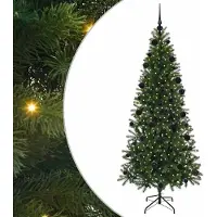 Syfax Sapin de Noël artificiel avec 300 LED Vert 210 cm PE et PVC