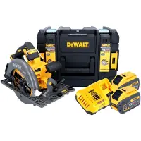 DeWalt DCS 579 Y2T Scie circulaire manuelle sans fil 54 V FlexVolt 190 mm Brushless + 2x batterie 12,0 Ah + chargeur + TSTAK