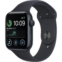 Apple Watch SE 2022 Bracelet sport S/M 44 mm Aluminium GPS Smartwatch mitternacht/mitternacht US-Ware