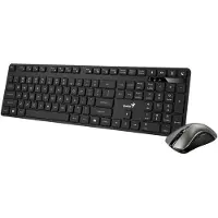 Genius KM-8216S Ensemble clavier et souris, sans fil, CZ+SK, 2.4GHz, mini récepteur USB, touches Copilot, noir