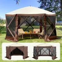 StarTech.com Tente de jardin pliante - Tente de réception Popup pour 8 personnes - 3,81 x 3,81 x 2,28 m - Imperméable et résistante au vent - Idéale pour les fêtes de jardin et les événements