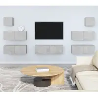 Prolenta Maison Exclusive - Ensemble de meubles TV 7 pcs Gris béton Bois d'ingénierie