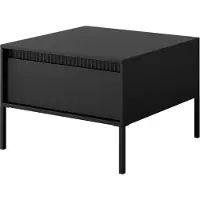 Furnlux Classic FURNLUX Table basse Sensation Noir 68cm / Couleur principale : Noir / Dimensions : 68 x 48 x 68 cm