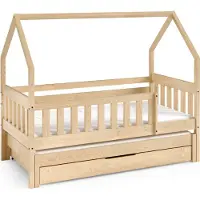 Furnlux Classic FURNLUX Lit de maison Maja Beige 80x160cm / Couleur principale : Beige / Dimensions : 86 x 139 x 168 cm