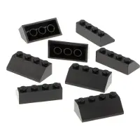 LEGO 8x tuiles 45° 2x4 noir tuiles inclinées 303726 3037