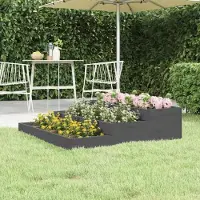 Prolenta Maison Exclusive - Bac à plantes gris 107x107x27 cm Bois massif Pin