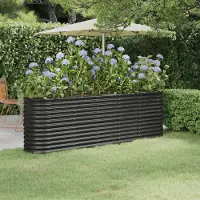 Prolenta Maison Exclusive - Lit surélevé de jardin Acier galvanisé Anthracite
