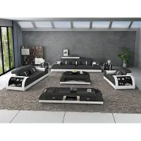 AEA Sofagarnitur 3 2 1 Sitzer Set Sofa Polster Couch Leder Relax Wohnzimmerset