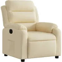 Syfax Fauteuil inclinable Crème Tissu