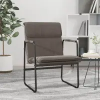 Prolenta Fauteuil de salon exclusif - Couleur taupe - Dimensions : 55 x 64 x 80 cm - Revêtement en tissu