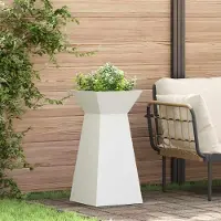 Prolenta Maison Exclusive - Jardinières sur pied, modèle colonne, 2 pièces, blanc, 35 x 35 x 73 cm