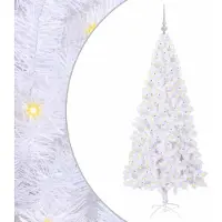 Syfax Sapin de Noël artificiel avec 300 LED Blanc 180 cm PVC et Acier