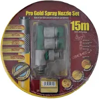 Sonstiges Tuyau d'arrosage jaune 15m 1/2 pouce avec buse de pulvérisation + adaptateur