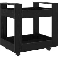 Syfax Trolley de Bureau Chêne noir 60 x 45 x 60 cm Bois d'ingénierie