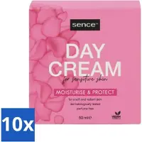 Sence Crème de jour pour peaux sensibles 50 ml - Pack avantage - 10 pièces