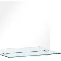 Syfax Miroir mural avec étagère 40x40 cm Verre trempé
