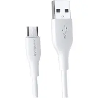 Xssive 2.4A 2 mètres de câble de données USB vers Micro-USB Câble de charge rapide Câble de charge et de synchronisation blanc
