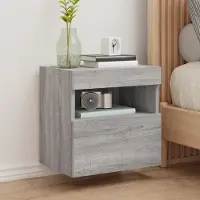 vidaXL Best Möbel Armoire TV murale avec lampes LED Gris Sonoma 40x30x40 cm - Armoires TV CL5588030 1parcel