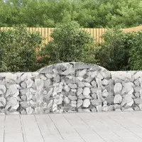 Prolenta Maison Exclusive - Paniers à gabions arqués 4 pcs 300x30x80/100 cm fer galvanisé