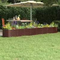 Prolenta Maison Exclusive - Lit surélevé de jardin Acier galvanisé marron